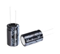 QUARKZMAN Condensador Electrolítico De 4700uF 35V 18x32mm, Terminales Radiales Condensadores De Aluminio Para TVs, Monitor LCD, VCD, 10 Piezas