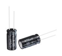 QUARKZMAN Condensador Electrolítico De 470uF 50V 10x20mm, Terminales Radiales Condensadores De Aluminio Para TV, Monitor LCD, VCD, 24 Piezas