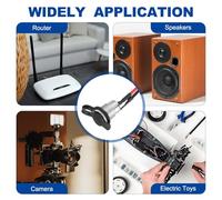 QUARKZMAN Conector de alimentación CC DC-099 (8 Unidades), 30 V, 10 A, 5,5 x 2,5 mm, 2 Pines, para Montaje en Panel, con Tuerca, arandela, Tapa Impermeable, Cables presoldados, 100 mm