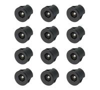 QUARKZMAN Conector de alimentación DC5525 de 3 Pines, 30 V, 0,5 A, 5,5 x 2,5 mm, Hembra, para Montaje en Panel, con Tuerca metálica y arandela, Color Negro, 14 x 14 x 18 mm.