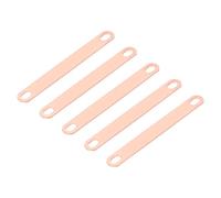 QUARKZMAN Conector De Barra Colectora 5Pcs Distancia Entre Centros 3.2"(80mm) Barra Plana De Cobre Rojo Niquelado Para Celdas LiFePO4 Conector De Barra Colectora Para Batería Rojo