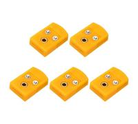 QUARKZMAN Conector de cable de termopar tipo K Adaptador de enchufe hembra Alta temperatura 120°C (248°F) para sonda de sensor de termopar Amarillo oscuro 5 piezas