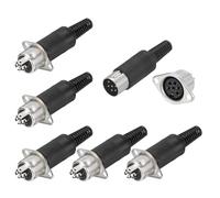 QUARKZMAN Conector Macho DIN De 6 Pines + Adaptador Hembra para Panel Empotrado para Dispositivos De Audio Digital, TVs, Reproductor De DVD, 12 Piezas