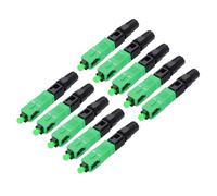 QUARKZMAN Conector Rápido de Fibra Óptica SC/APC, Adaptador de Conectores Rápidos de Fibra Óptica SC Empotrados de Modo Único para Redes CATV, Paquete de 10