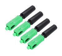QUARKZMAN Conector Rápido de Fibra Óptica SC/APC, Conector Rápido de Fibra Óptica SC Recto Monomodo para Red CATV, Paquete de 4