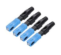QUARKZMAN Conector Rápido de Fibra Óptica SC UPC, Adaptador de Conectores Rápidos de Fibra Óptica SC Monomodo Empotrado para Red CATV, Paquete de 4
