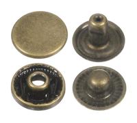 QUARKZMAN Corchetes a Presión 10mm 24L Metálicos Kit Bronce 60pcs