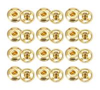 QUARKZMAN Corchetes de Presión Metálico, 72 Juego de Botones a Presión para Coser, 6mm Botones de Metal Redondo, Cierres de Costura para Ropa, Bolsos, Vaquero, Maualidades, Dorado