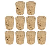 QUARKZMAN Corcho Cónico, 33.3x26.9x38.1mm Corchos Naturales Herméticos Y Suaves Botellas Vino Cerveza Artesanías Suministros Laboratorio Reemplazo Tapones, Color Oscura, Paquete 10