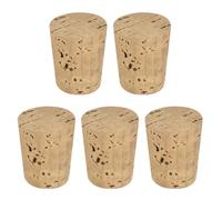 QUARKZMAN Corcho Cónico 33.3x26.9x38.1mm Tapones De Corcho Naturales Herméticos Y Suaves Para Botellas De Vino Cerveza Artesanías Reemplazo De Tapones Color Madera Oscura Paquete De 5