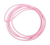 QUARKZMAN Cordón de Cuero, 2.2 Yardas 4mm de Diámetro, Trenzado para Bolsos, Cordones de Zapatos, Manualidades de Pulseras, Color Rosa Claro.