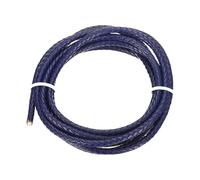 QUARKZMAN Cordón de Cuero Trenzado, Cuerda Sintética Trenzada Redonda de 2m de 5mm, para Collar, Hacer Joyas, Manualidades de Collares, Trenzado, Azul Oscuro