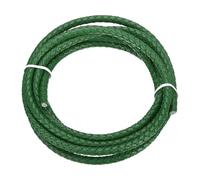 QUARKZMAN Cordón de Cuero Trenzado, Cuerda Sintética Trenzada Redonda de 2m de 6mm, para Collar, Hacer Joyas, Manualidades de Collares, Verde Oscuro