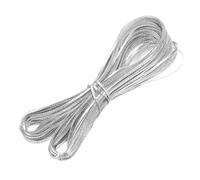 QUARKZMAN Cordón Metálico 3mmx100m Cinta Plana Delgada Plata | Para Manualidades Decoración De Regalos Fiestas Bodas Navidad
