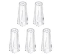 QUARKZMAN Cordón Perillas, Transparente Plástico Cable Borla Gotas Tirar Final Colgante para Ventana Persianas Sombra Cortina Artesanía, 1.3x0.5" 5uds