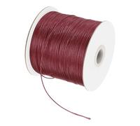 QUARKZMAN Cordón Trenzado de Poliéster, 0.5mm Cuerda Trenzada Hilo de Cera Cordón Encerado Hilo Encerado para Hacer Pulseras, Collares, Bisutería y Manualidades, Rojo Oscuro, 160m Largo
