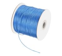QUARKZMAN Cordón Trenzado de Poliéster, 0.5mm Cuerda Trenzada Hilo de Cera Cordón Encerado Hilo Encerado para Hacer Pulseras, Collares, Bisutería y Manualidades, Azul Brillante, 160m Largo