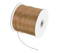 QUARKZMAN Cordón Trenzado de Poliéster, 0.5mm Cuerda Trenzada Hilo de Cera Cordón Encerado Hilo Encerado para Hacer Pulseras, Collares, Bisutería y Manualidades, Marrón Claro, 160m Largo
