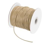 QUARKZMAN Cordón Trenzado de Poliéster, 2mm Cuerda Trenzada Hilo de Cera Cordón Encerado Hilo Encerado para Hacer Pulseras, Collares, Bisutería y Manualidades, Color Caqui, 90m Largo