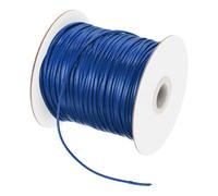 QUARKZMAN Cordón Trenzado de Poliéster, 3mm Cuerda Trenzada Hilo de Cera Cordón Encerado Hilo Encerado para Hacer Pulseras, Collares, Bisutería y Manualidades, Azul Oscuro, 40m Largo