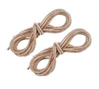 QUARKZMAN Cordones Zapatos con Purpurina 2uds - 55" Cordones Zapatos Redondos con Strass Cordoncillos con Cierre Repuesto para Pantalones Deportivos Sudadera con Capucha (champán)