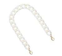 QUARKZMAN Correa De Bolso Acrílica 17.7" Correa Mate Para Bolso Cadena De Reemplazo Para Asa De Bolso Correa Extensible Para Bolso Accesorios Para Bolso Manualidades DIY Blanco
