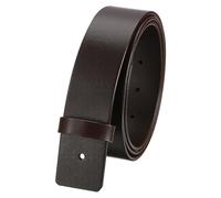 QUARKZMAN Correa de Cuero para Hombres sin Hebilla Correas de Repuesto de 1.5 pulgadas de Ancho para Cinturones con Hebilla de Placa (110cm L Marrón)