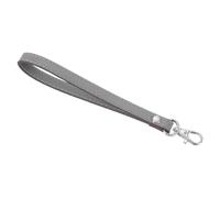 QUARKZMAN Correa de Muñeca de Cuero, 190mm/7.48" Llavero de Mano de Cuero Correa de Muñeca de Repuesto para Embrague Cartera Llavero Bolsa DIY (Gris, Plata)