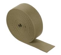QUARKZMAN Correa de Nylon de 4.6 Metros, Cintas de Sarga Plana de 38 mm Cinta de Nilón Resistente para Correas de Equipaje Reparación de Mochilas Bricolaje, Marrón Claro