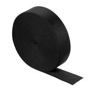 QUARKZMAN Correa de Nylon de 9 Metros, Cintas de Sarga Plana de 38 mm Cinta de Nilón Resistente para Correas de Equipaje Reparación de Mochilas Manualidades DIY, Negro