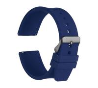 QUARKZMAN Correa De Reloj De Silicón 24mm Banda De Reloj Negro Azul Marino | Flexible De Goma Suave, Liberación Rápida, Con Hebilla De Acero Inoxidable, Para Hombres Mujeres