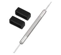 QUARKZMAN Correas de Banda de Reloj, Anillo de Fijación de Goma de 16mm de Ancho, Retenedores de Silicona para Reloj Negro 1 Set