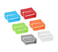 QUARKZMAN Correas de Banda de Reloj, Anillos de Fijación de Goma de 16mm de Ancho, Retenedores de Silicona para Banda de Reloj en Colores Variados 1 Set