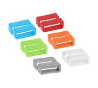 QUARKZMAN Correas de Banda de Reloj, Anillos de Fijación de Goma de 18mm de Ancho, Retenedores de Silicona para Banda de Reloj en Colores Variados 1 Set