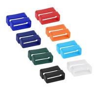 QUARKZMAN Correas de Banda de Reloj, Anillos de Fijación de Goma de 18mm de Ancho, Retenedores de Silicona para Banda de Reloj, Mezcla de Colores, 1 Set