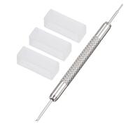 QUARKZMAN Correas de Banda de Reloj, Anillos de Fijación de Goma de 22mm de Ancho, Retenedores de Reloj de Silicona para Reloj Transparente Blanco 1 Set