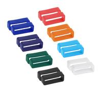 QUARKZMAN Correas de Banda de Reloj, Anillos de Fijación de Goma de 22mm de Ancho, Retenedores de Silicona para Banda de Reloj en Mezcla de Colores 1 Set