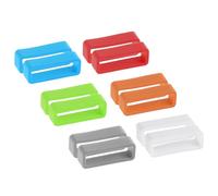 QUARKZMAN Correas de Banda de Reloj, Anillos de Fijación de Goma de 24mm de Ancho, Retenedores de Silicona para Banda de Reloj en Colores Variados 1 Set