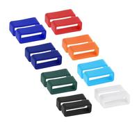 QUARKZMAN Correas de Banda de Reloj Anillos de Fijación Mezcla de Colores | 1 Set, de Goma de 20mm de Ancho, Retenedores de Silicona para Banda de Reloj