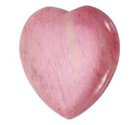 QUARKZMAN Cristal De Corazón Sanador Rodocrosita Pulgar Natural Amor Energía Positiva Feng Shui Palma Piedra Preciosa Anti-Estrés 1.2" Para Equilibrio Meditación Alivio De Ansiedad Y