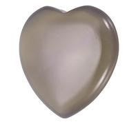 QUARKZMAN Cristales Corazón Piedras Sanadoras Ágata Gris Pulgar Natural Amor Energía Positiva FENG Shui Palma Gema Anti-Estrés 1.2" Para Equilibrio Meditación Alivio Ansiedad Poderoso