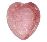 QUARKZMAN Cristales Corazón Piedras Sanadoras Cuarzo Berry Natural Amor Energía Positiva FENG Shui Palma Gema Anti-Estrés 1.2" Para Equilibrio Meditación Alivio Ansiedad Poderoso