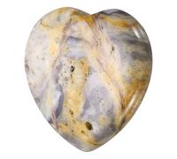 QUARKZMAN Cristales Corazón Piedras Sanadoras Encaje De Ágata Pulgar Natural Amor Energía Positiva FENG Shui Palma Piedra Preciosa Preocupación 1.2" Para Equilibrio Meditación Alivio
