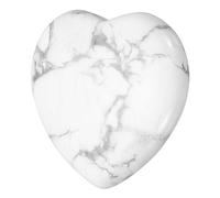QUARKZMAN Cristales Corazón Piedras Sanadoras Howlite Pulgar Natural 1.2"