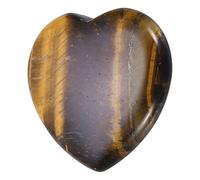 QUARKZMAN Cristales Corazón Piedras Sanadoras Ojo De Pulgar Natural 1.2"