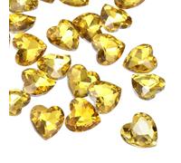 QUARKZMAN Cristales De Estrás En Forma De Corazón, Cristales De Estrás De Vidrio Con Base En Punta De 12mm Para Manualidades DIY Fabricación De Joyería Decoración De Disfraces, Paquete