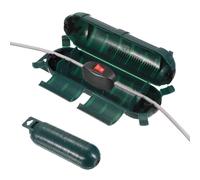 QUARKZMAN Cubierta Cable Extensión para Exterior, Caja Conexión Eléctrica Resistente Al Agua IP44 Protector Enchufe Exterior para Enchufe, Toma Corriente, Luces Navideñas, Verde