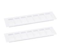 QUARKZMAN Cubierta de Rejilla de Ventilación de Conductos de Aire, 2 Unidades 300 x 100 mm - Cubierta de Rejilla de Ventilación de Malla de Aleación de Aluminio (Blanco)