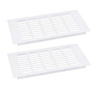 QUARKZMAN Cubierta de Rejilla de Ventilación de Conductos de Aire, 2 Unidades 300 x 150 mm - Cubierta de Rejilla de Ventilación de Malla de Aleación de Aluminio (Blanco)