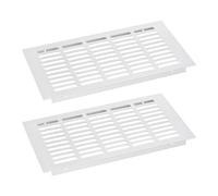 QUARKZMAN Cubierta de Rejilla de Ventilación de Retorno de Aire de Malla de Aleación de Aluminio, 2 Unidades 300 x 150 mm (Plata)